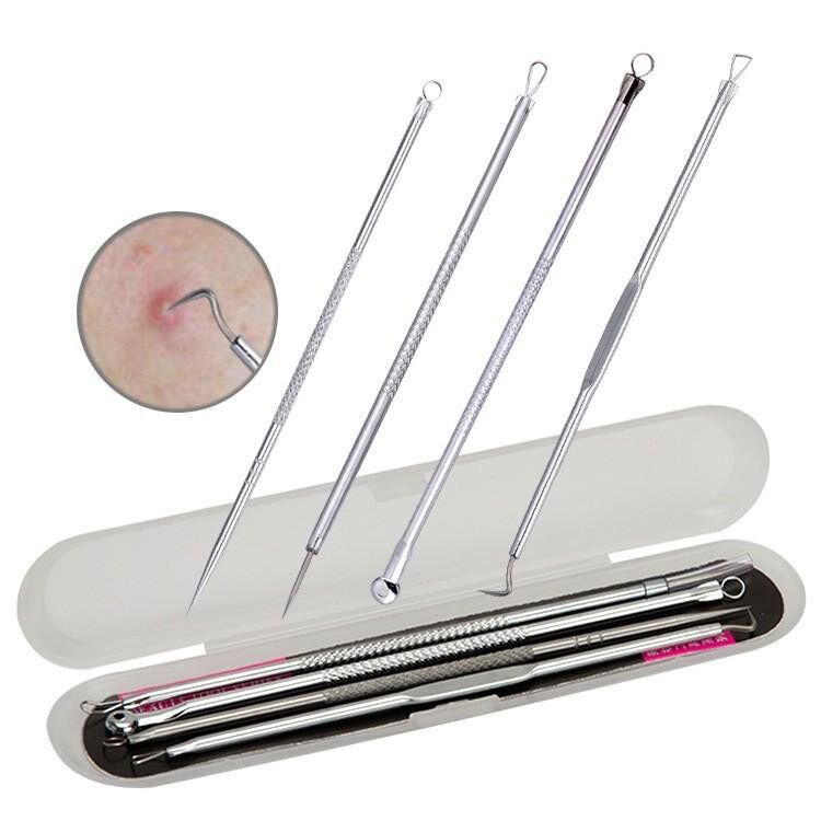 Bộ dụng cụ nặn mụn inox 8 đầu
