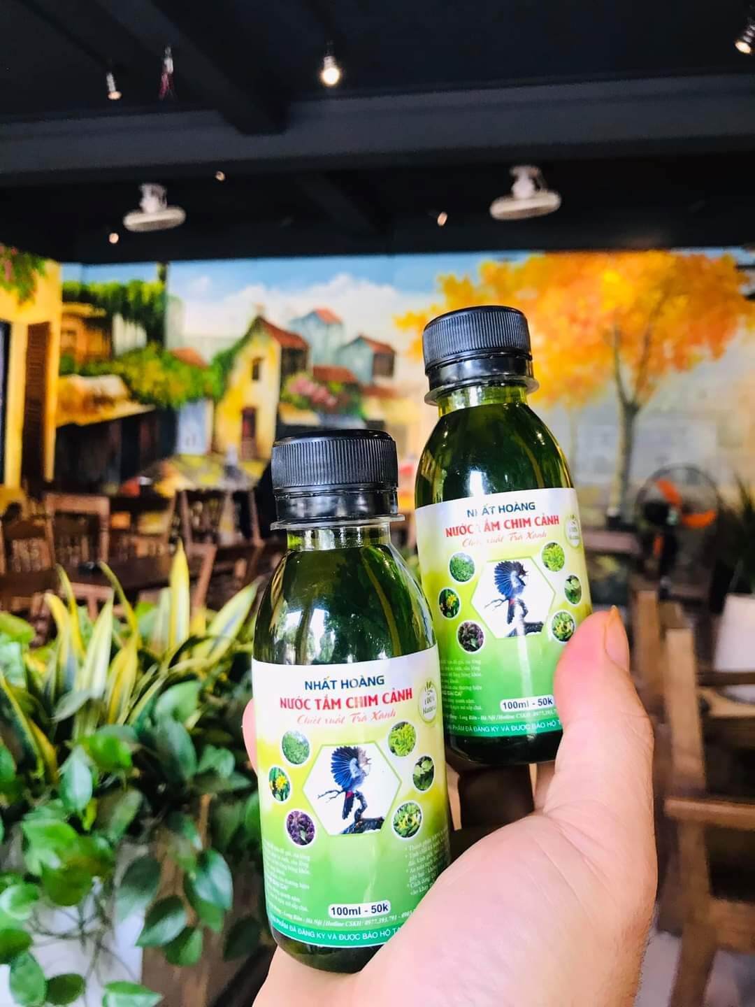 Nước Tắm Chim Cảnh Nhất Hoàng, Chiết xuất tỉnh chất trà xanh Chai 100ml