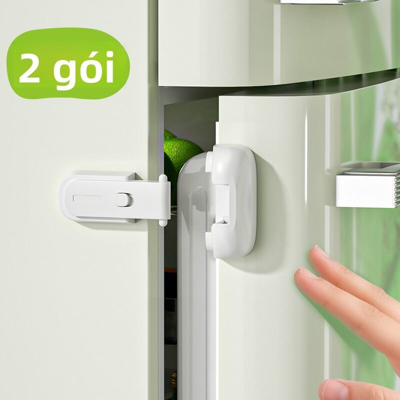 SAFELON | Bộ khóa an toàn cửa tủ lạnh Khóa trẻ em Chống mở Khóa cố định Khóa cửa tủ lạnh Phụ kiện an toàn trẻ em