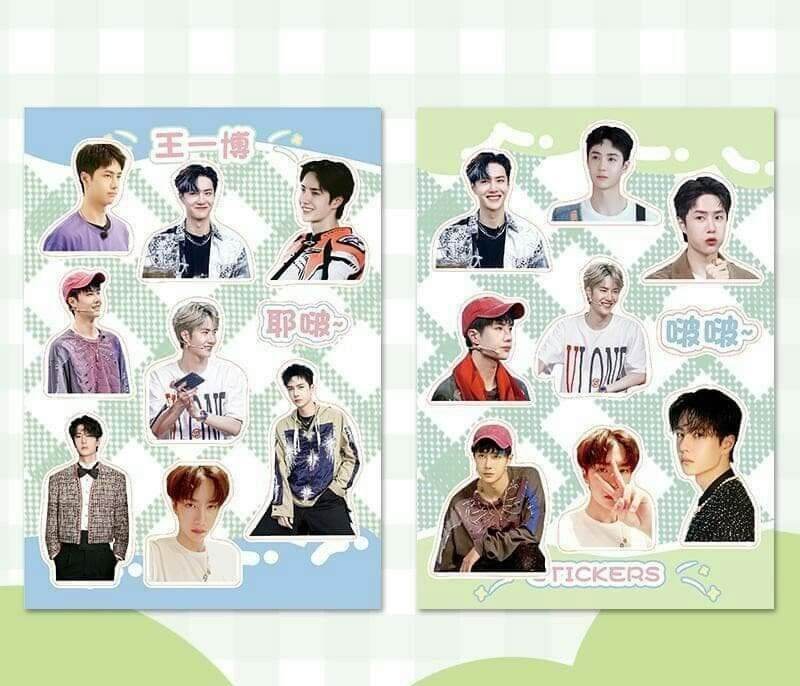[ Sticker ] Vương Nhất Bác, Tiêu Chiến, Bát Quân Nhất Tiêu ( Hai tờ )