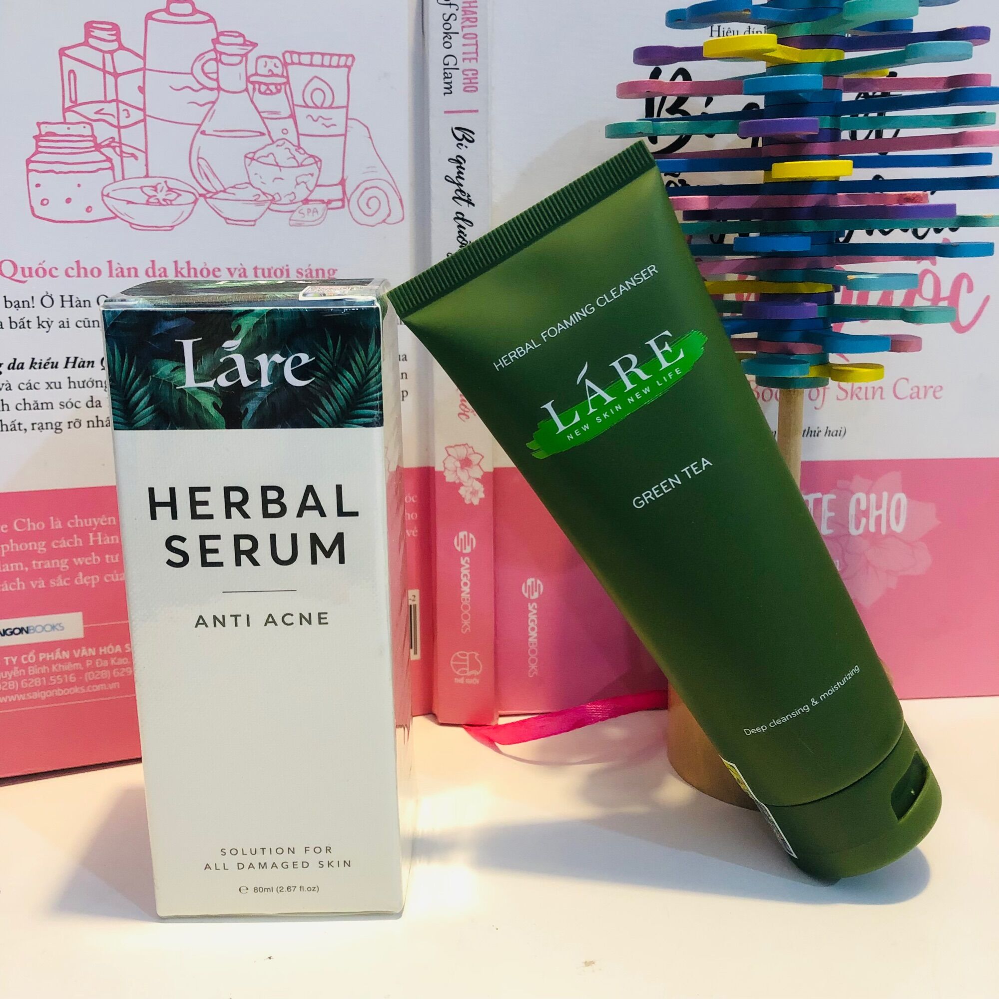 Combo Serum 80ml và Sữa rửa mặt 120ml Thanh Dược Lare