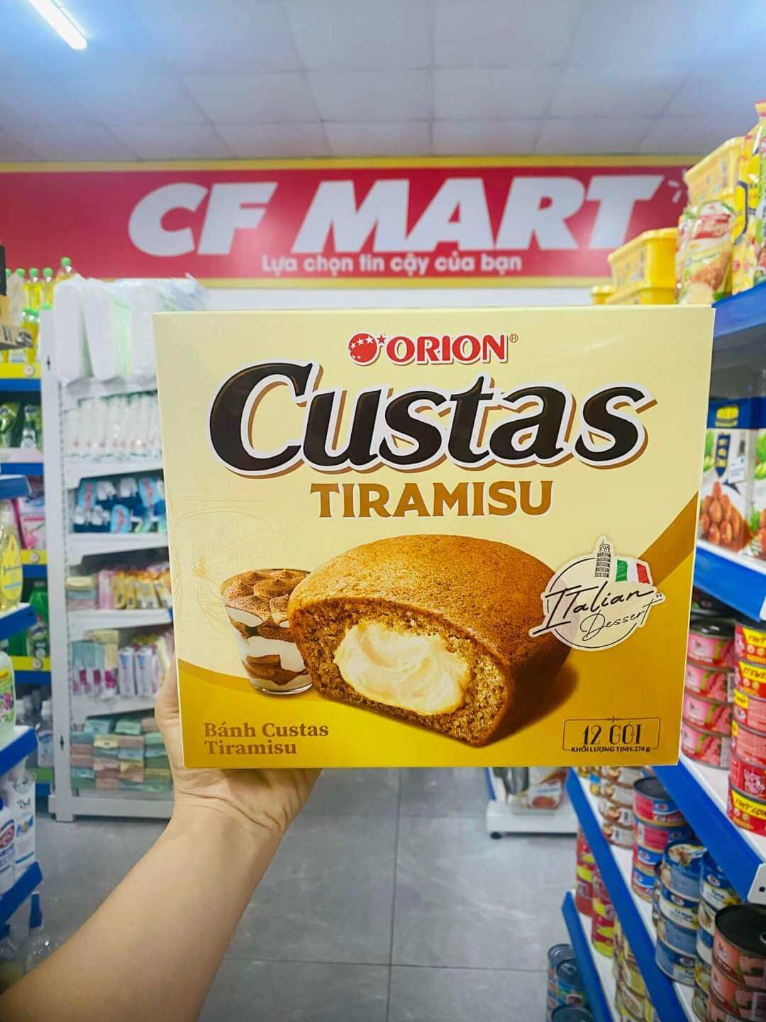 Bánh Custas Orion Tiramisu (Hộp 12 cái)