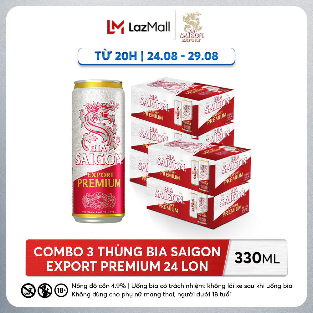 Combo 5 thùng 24 bia saigon export premium 330ml