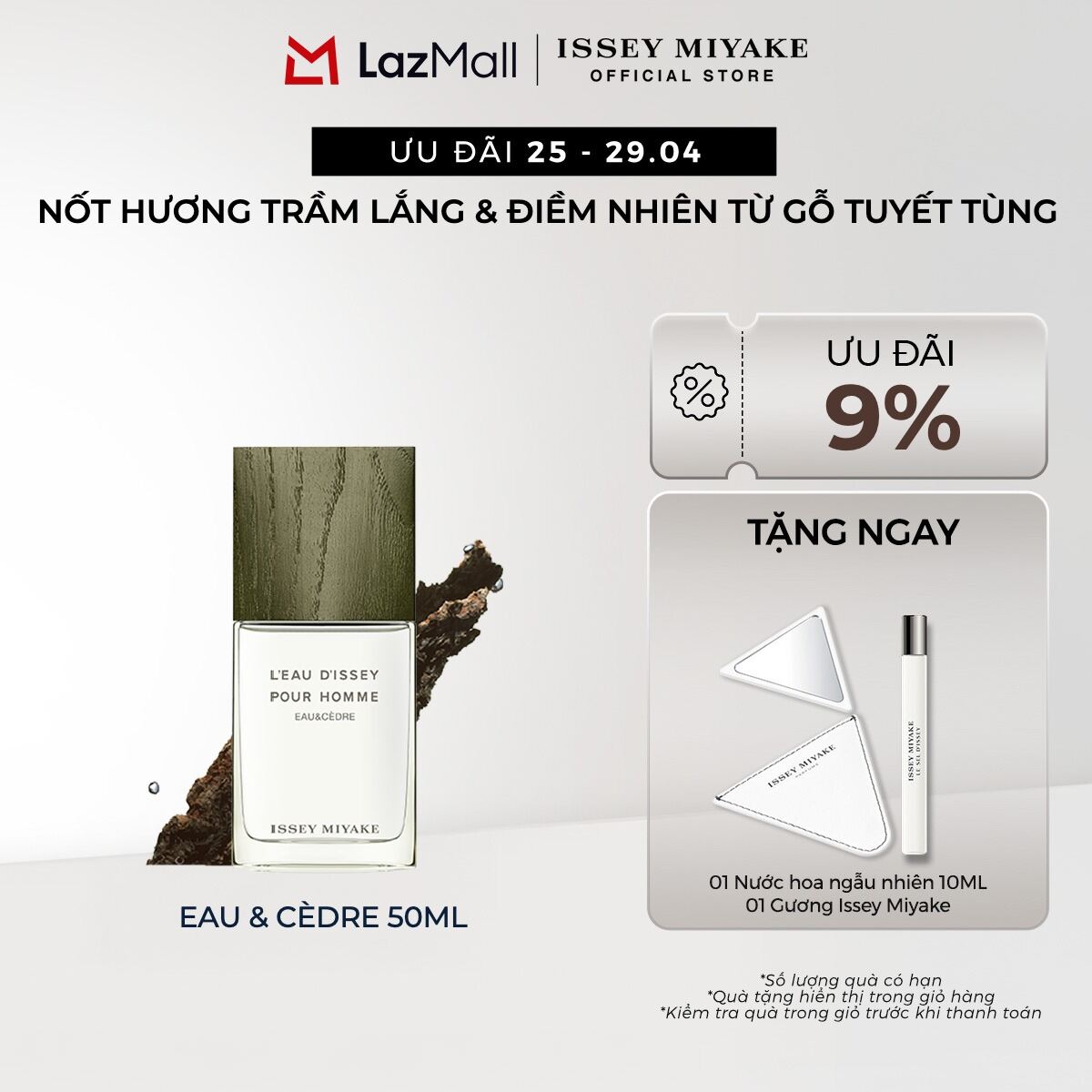 Nước Hoa nam Issey Miyake L’Eau d’Issey Pour Homme Eau  Cèdre Eau de Toilette Intense 50ml