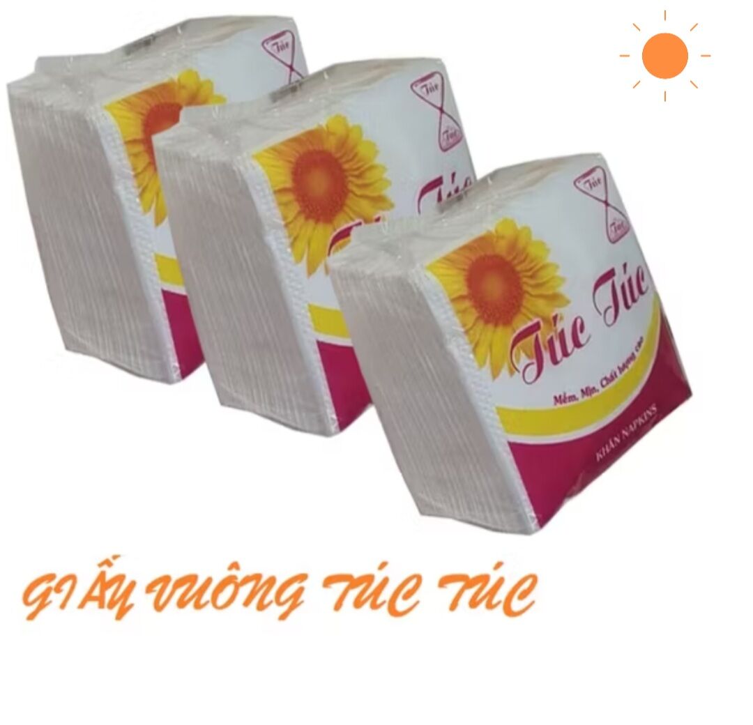 [ ComBo 10 Gói ] Giấy Vuông TÚC TÚC Dùng Cho Quán Ăn Tiện Lợi