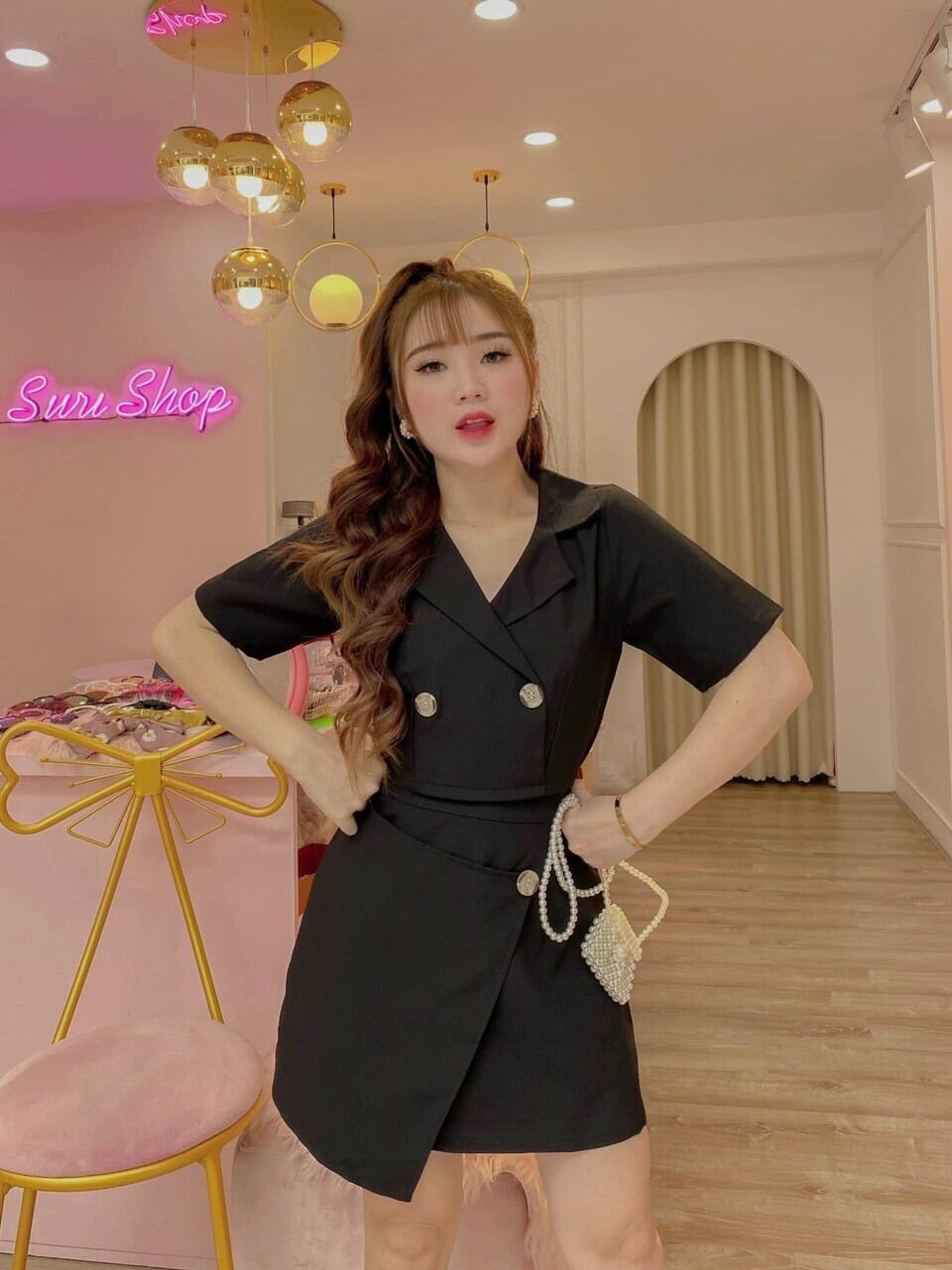 SET BỘ ÁO KÈM CHÂN VÁY ĐẮP CHÉO