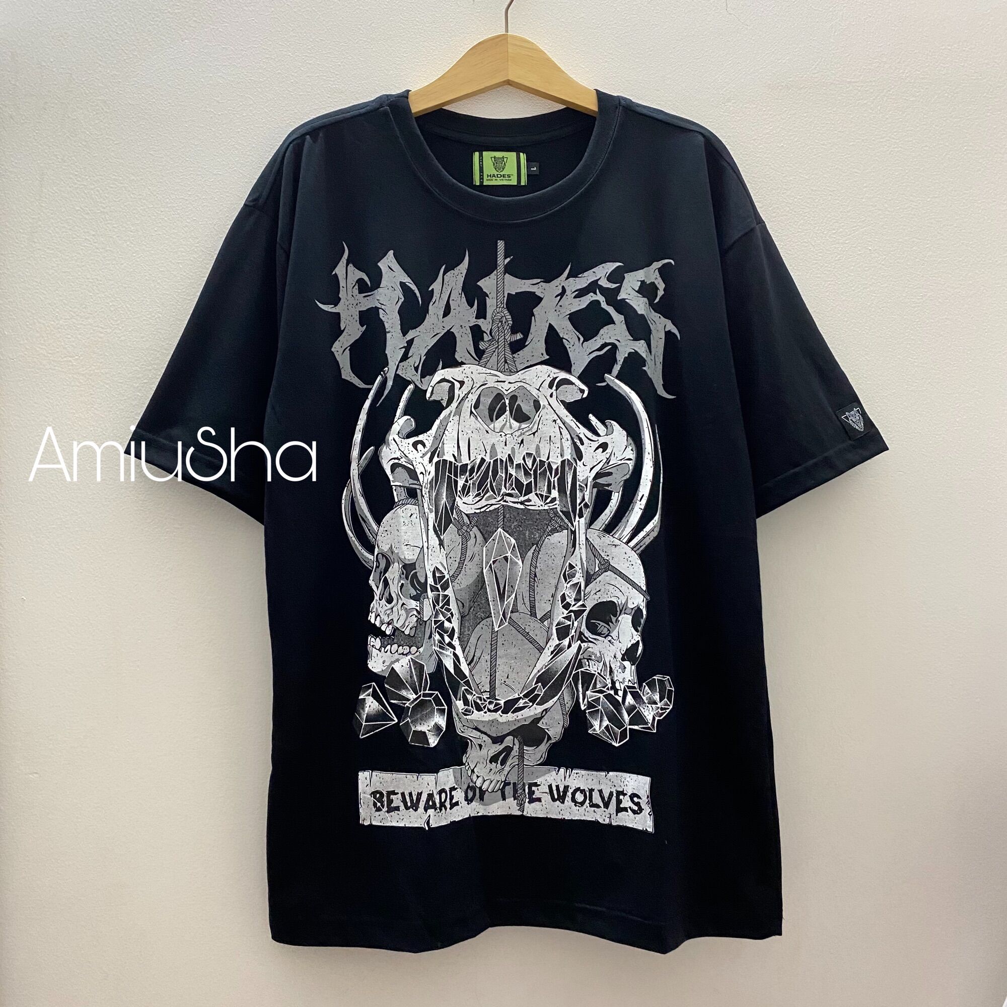 [HCM]Áo Thun HADES SKULL WOLF BLACK TEE Full Tag Hãng Ảnh Thật - DIONS Store