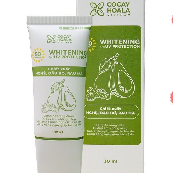 Kem Bơ Nghệ Cocayhoala-kiềm dầu, chống thấm nước, nâng tông da, thay thế kem nền, chống nắng, dưỡng da - 30ml
