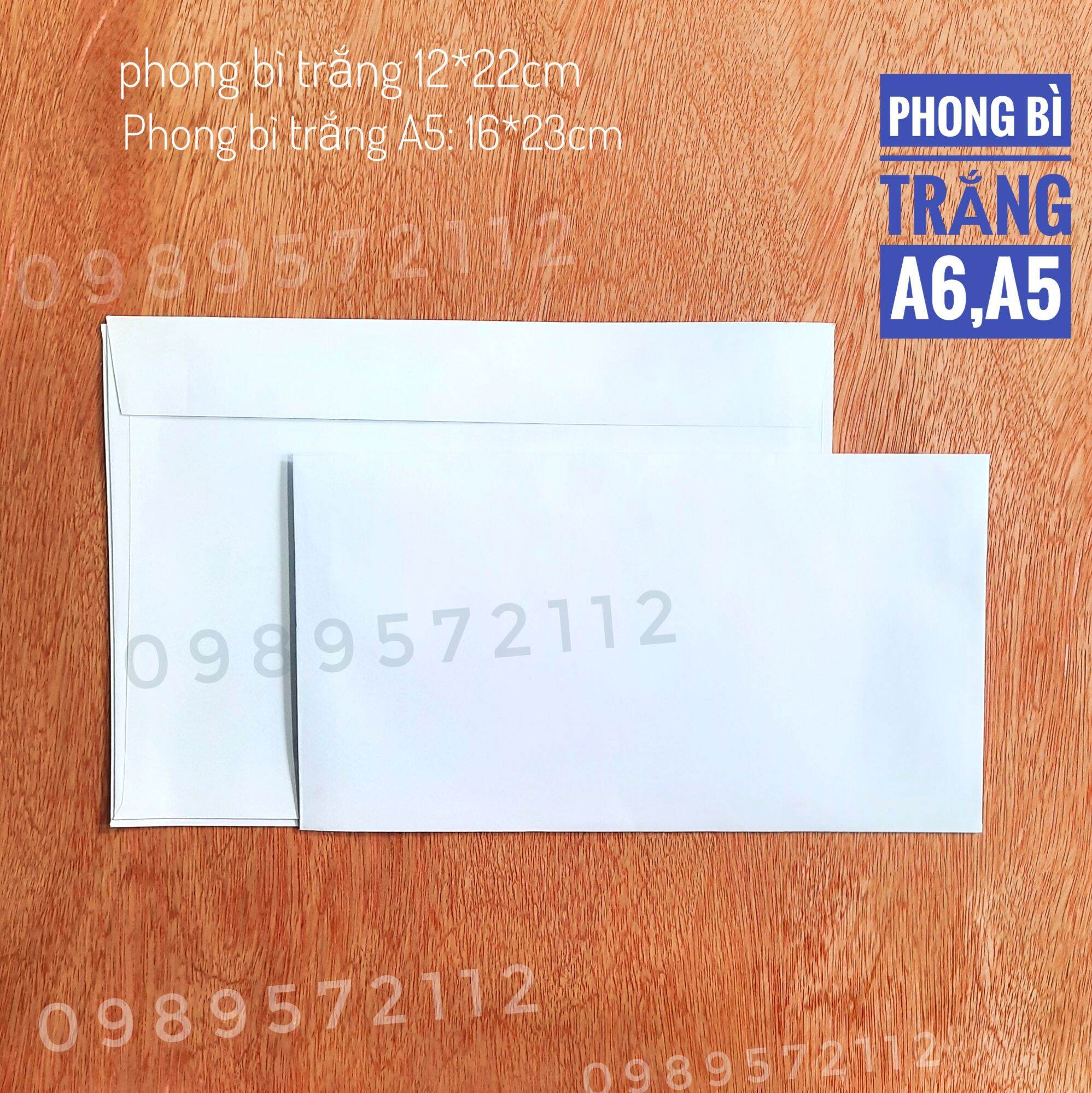 Phong bì trắng a6,a5 định lượng 100 gsm .