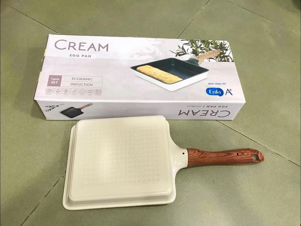 Chảo vuông chiên trứng đày từ Ecoramic 18 cm