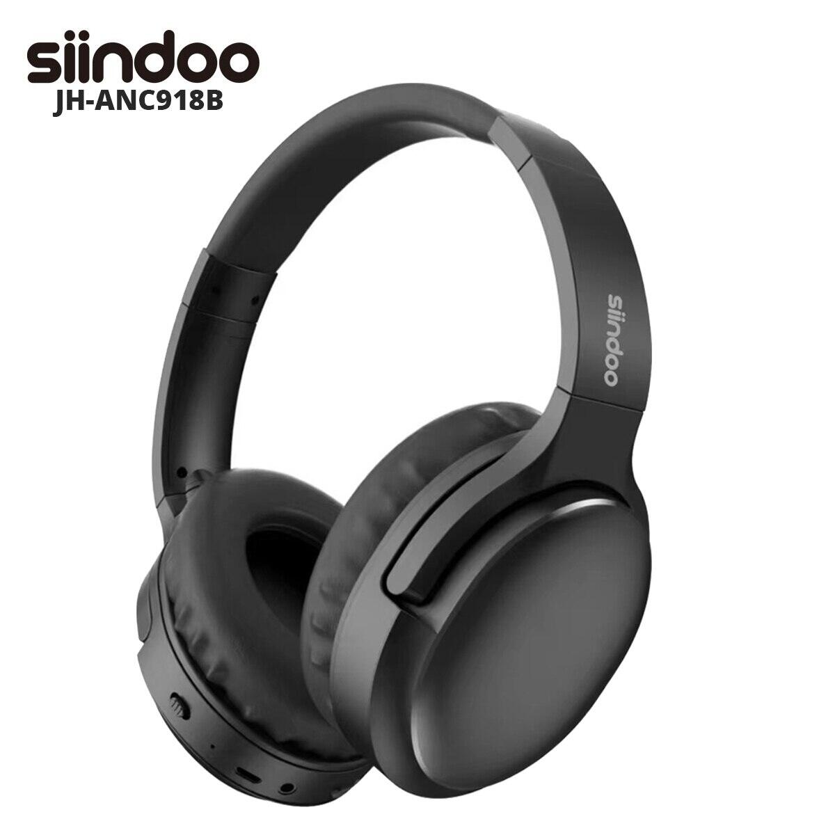 Siindoo anc918b chủ động tiếng ồn hủy bỏ tai nghe không dây Over Ear với mic Hifi Stereo Tai nghe bass sâu BT 5.3 cho TV
