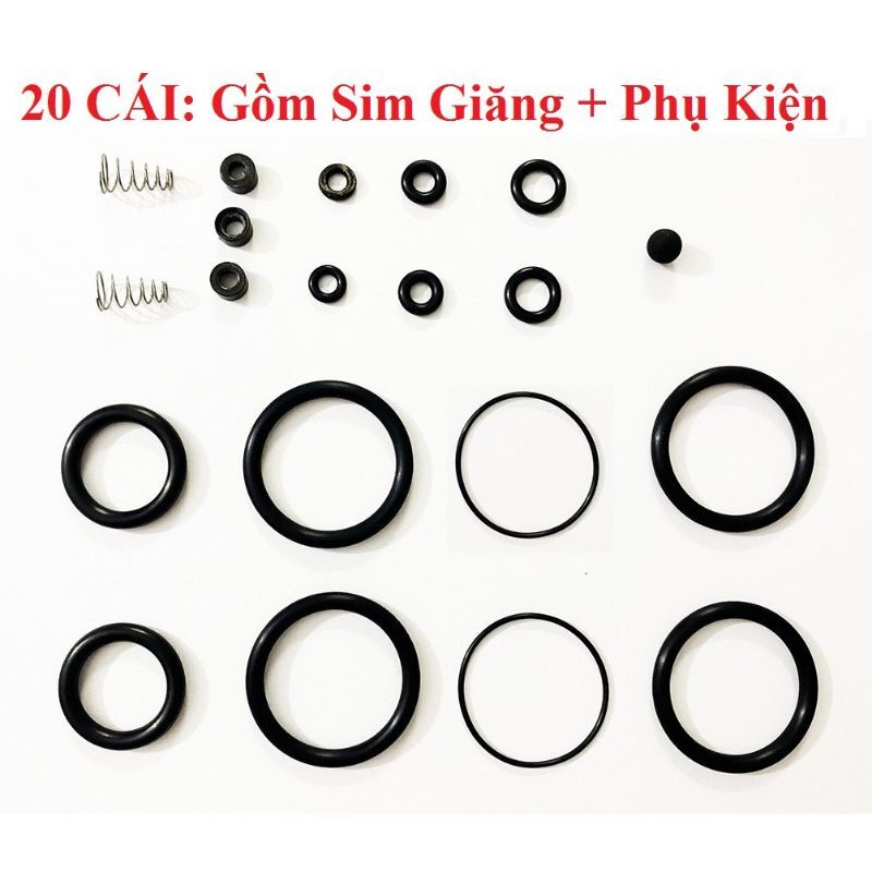 Phụ kiện sửa bơm xe, gioăng, sim ron sửa chữa bơm_longtuangiare