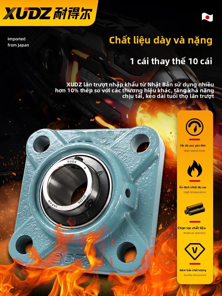 XUNDAZC | Imported High-Temperature Resistant Spherical Plain Bearing Square Mount Giá 14,914,000 Đồng*Miễn phí vận chuyển