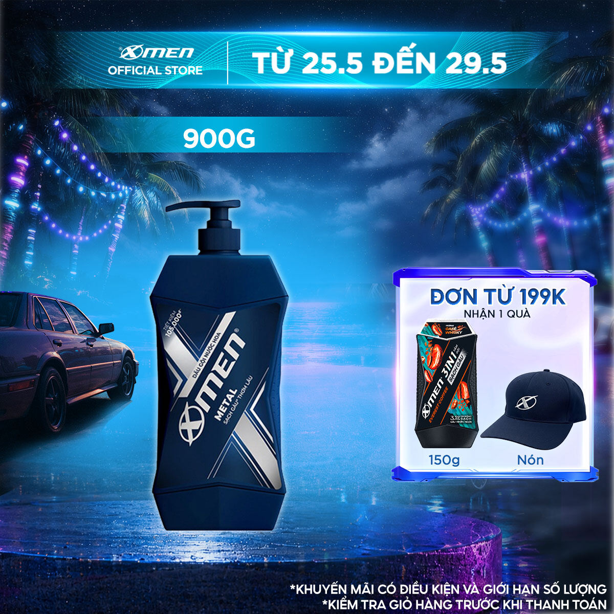 Dầu gội nước hoa X-Men Metal 900g