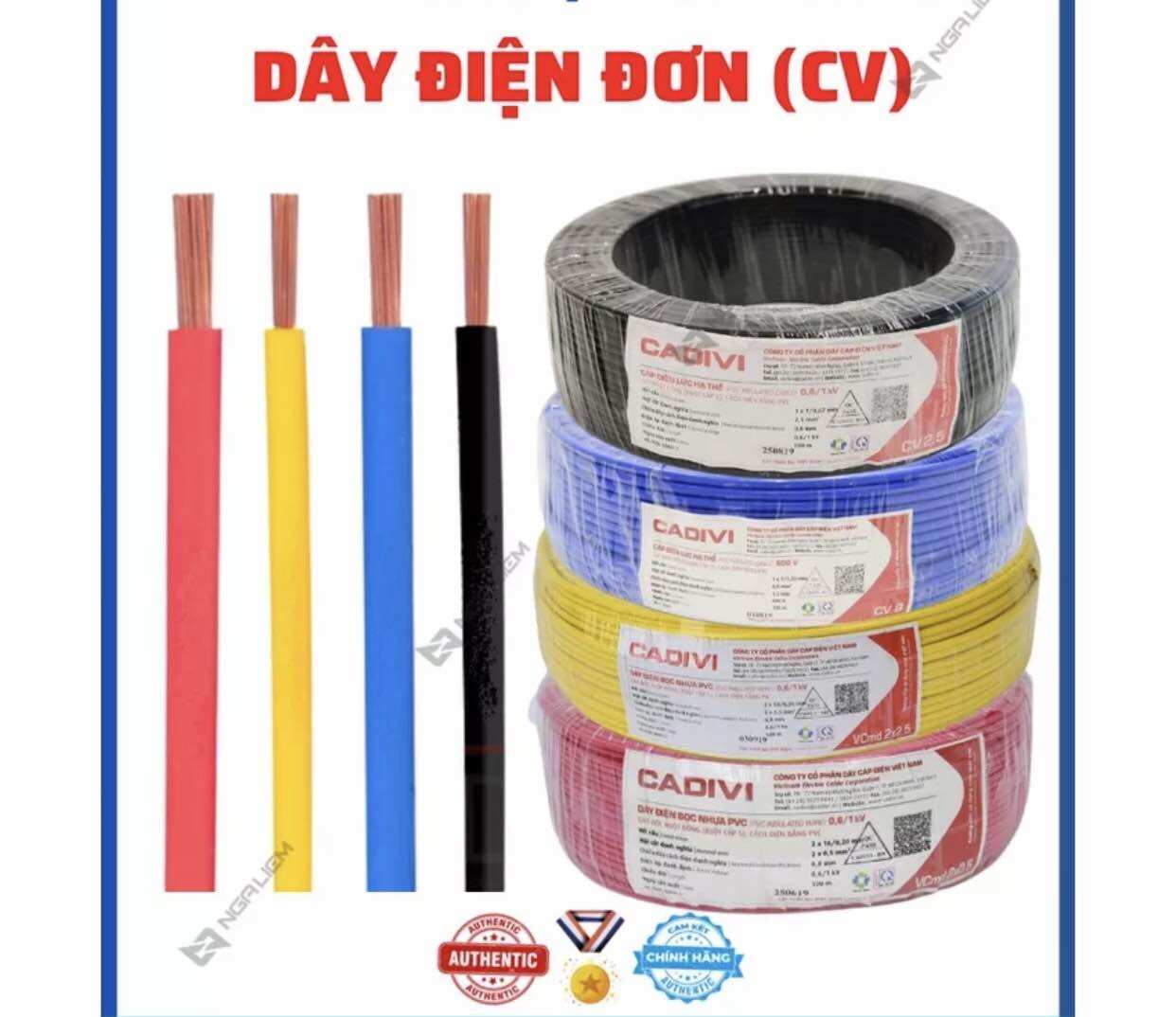Dây đơn cadivi cuộn 100m