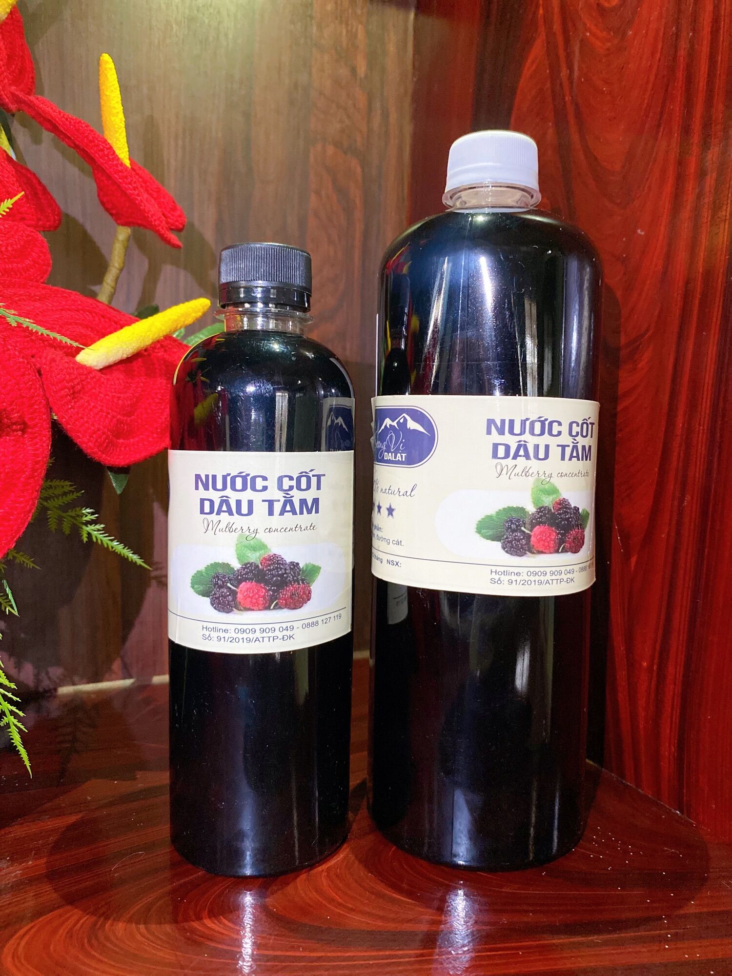 1 Lít nước cốt dâu tằm nguyên chất - Đặc sản Đà Lạt