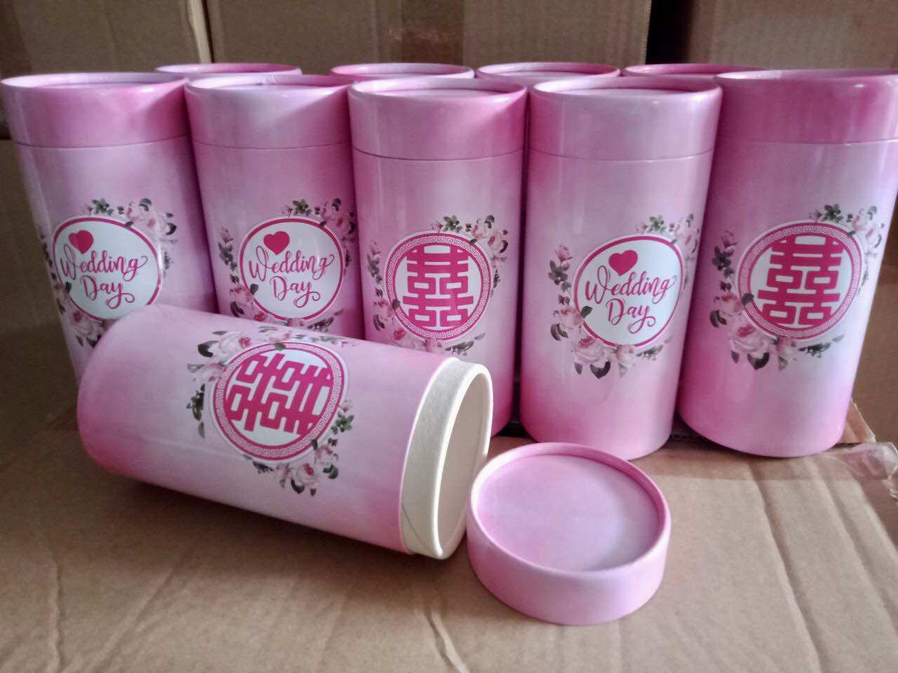 Lon Trà Cưới Hỏi . Kích thước 19cm x8.5cm