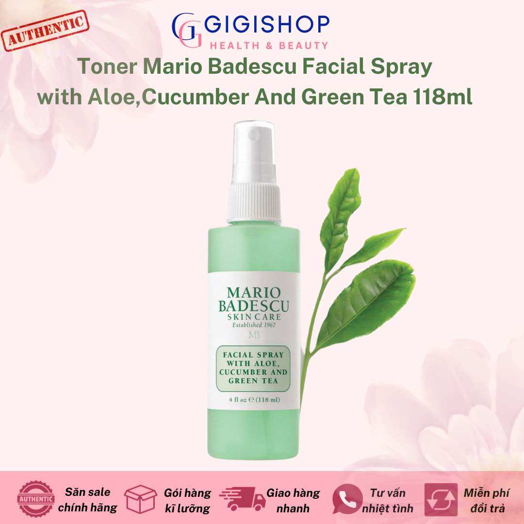 Toner Dạng Xịt Mario Badescu Skin Care Facial Spray with Aloe,Cucumber And Green Tea 118ml