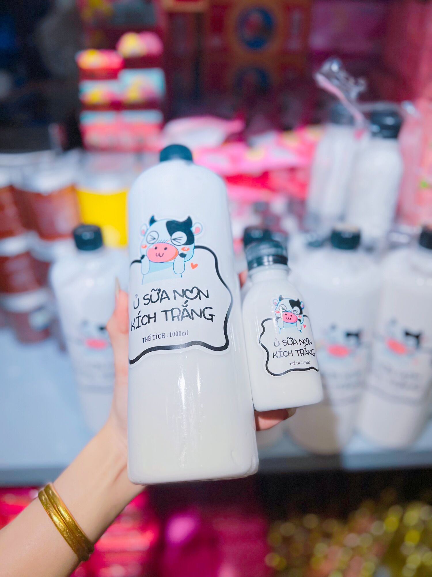 Ủ kích trắng sữa non cô đặc chai 1 lít ( 1000ml )