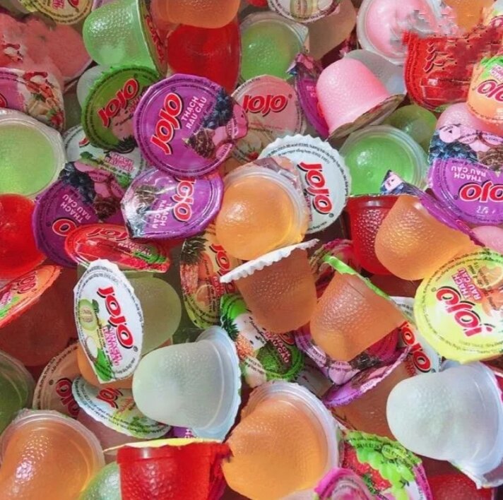 1KG THẠCH RAU CÂU TRÁI CÂY jojo ăn vặt thạch rau câu cho bé