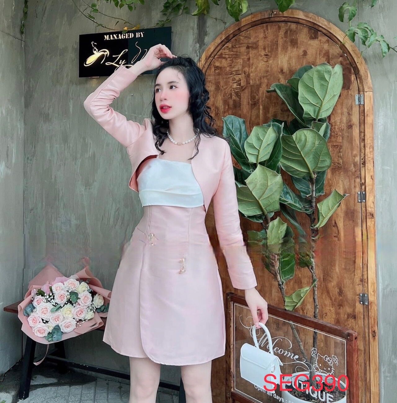Sét đầm Bigsize 57-95kg ( đầm 2 dây kèm áo khoác ngoài nhé )