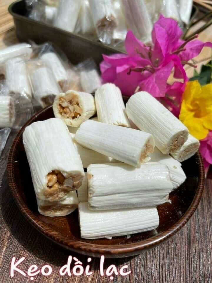 500gr Kẹo dồi Lạc Nam Định ngọt ngào hương vị tuổi thơ- Kẹo giòn thơm nhân đậu phộng