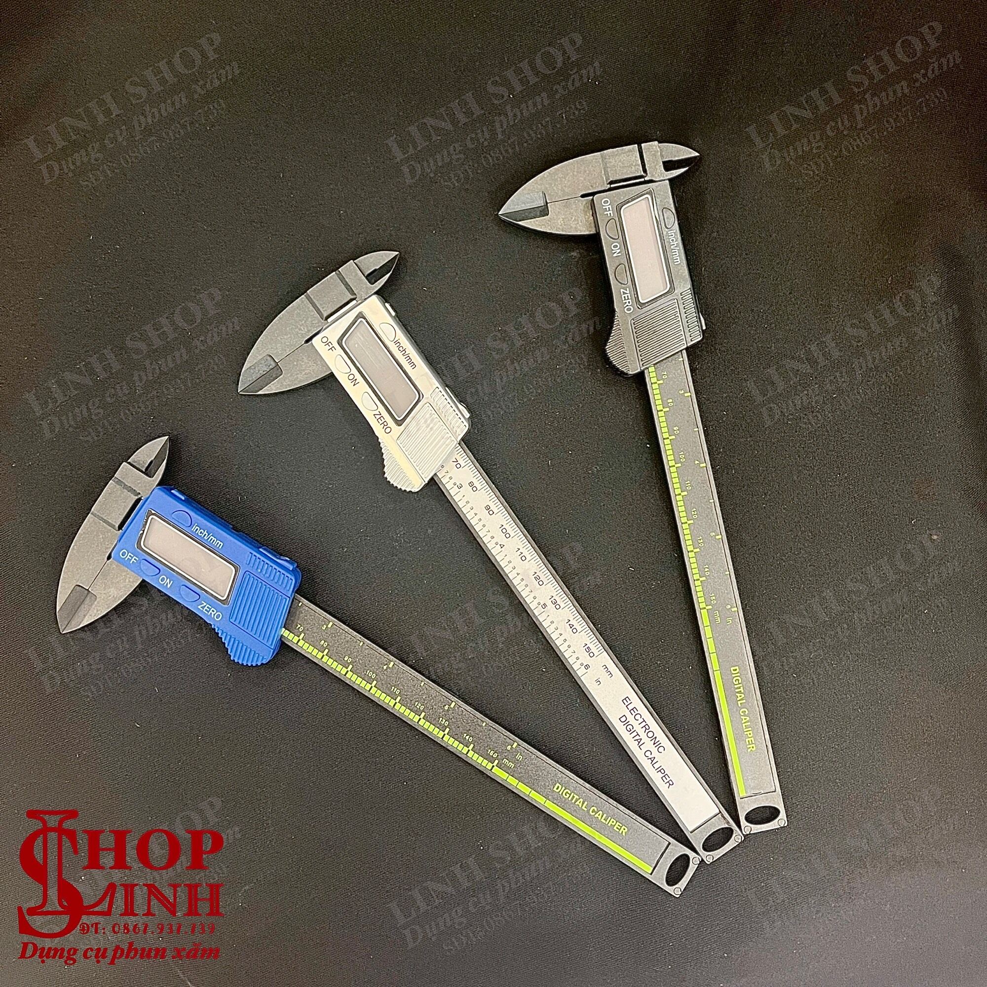 Thước điện tử đo lông mày 150mm cao cấp
