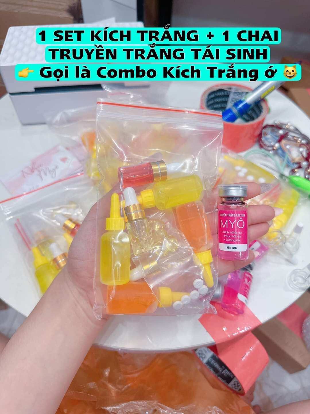 Combo set kích trắng & truyền trắng myô