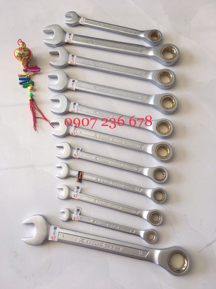 Cờ Lê Tự Động Kapusi nhiều side, thép CR-Vcao cấp - Cờ lê tự động đảo chiều Kapusi