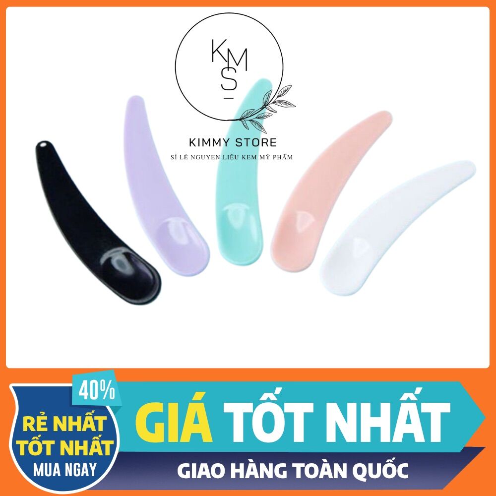 Muỗng nhựa múc lấy kem mini hình que nhiều màu