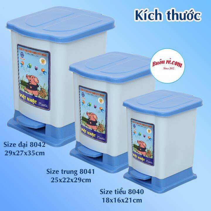 Thùng rác đạp chân bật nắp nhựa Việt Nhật