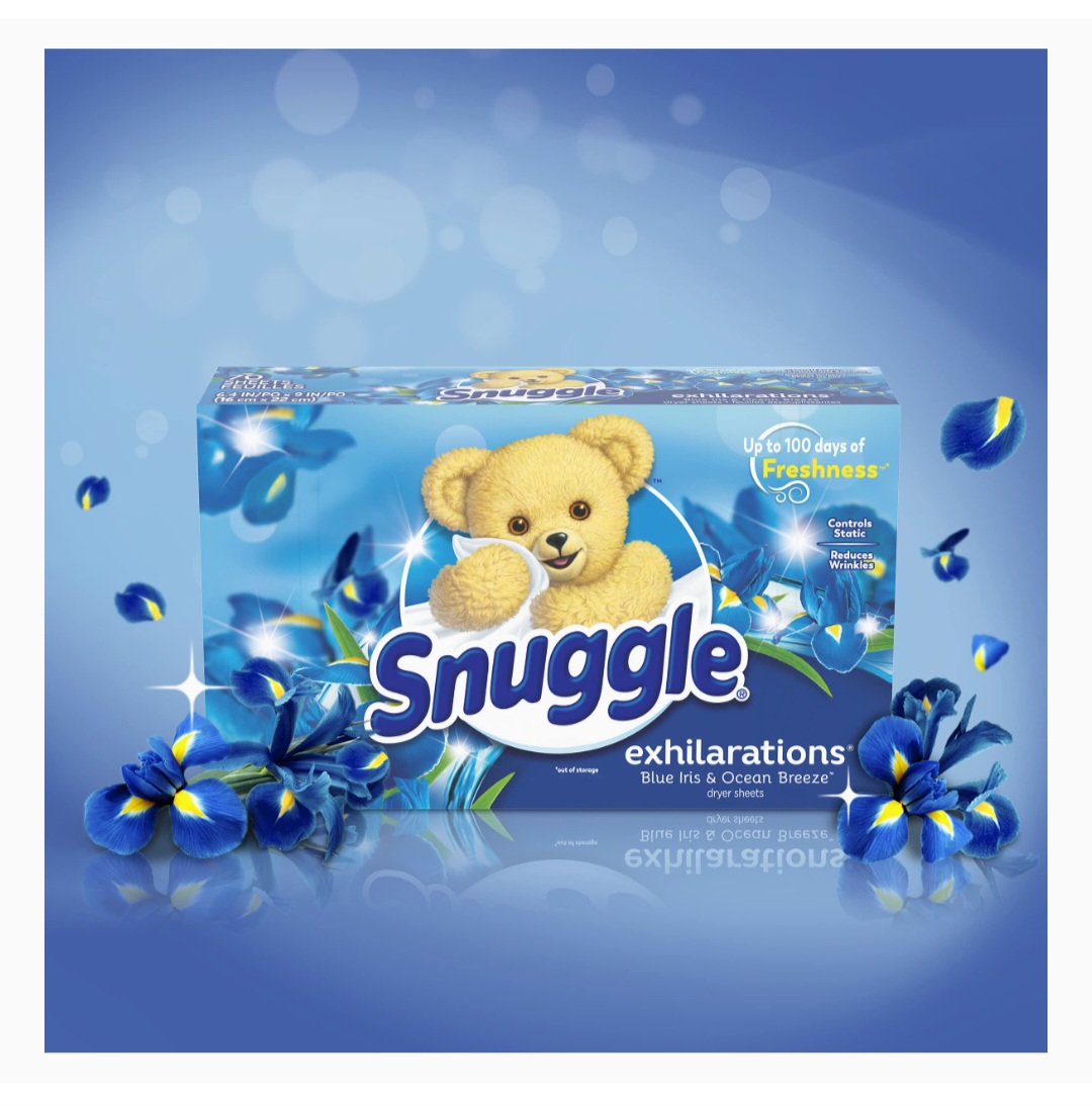 Giấy thơm SNUGGLE EXHILARATION Blue Iris & OceanBreeze ( 70 tờ ) - Hàng Mỹ.