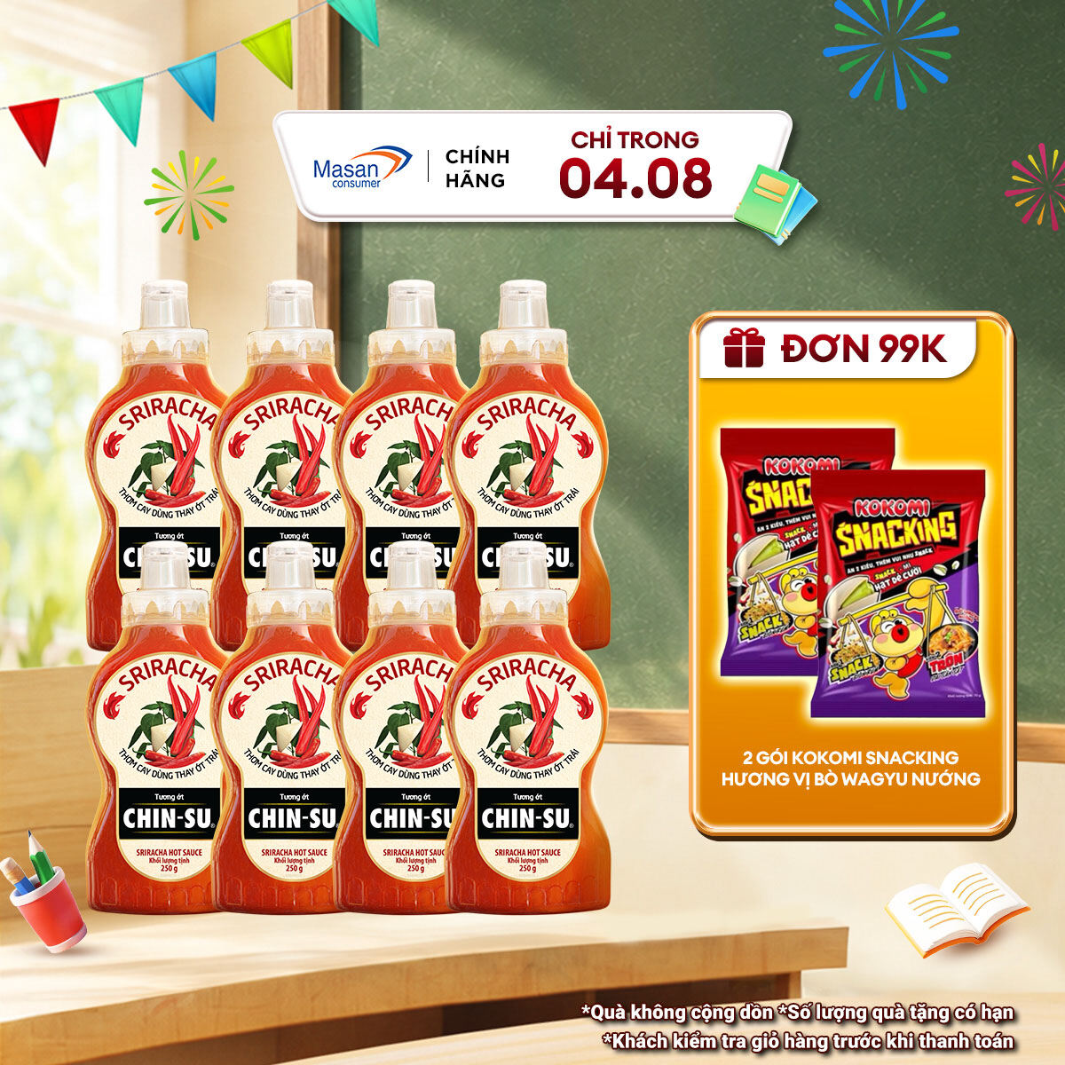 CHIN-SU Tương ớt Sriracha Chai 250G