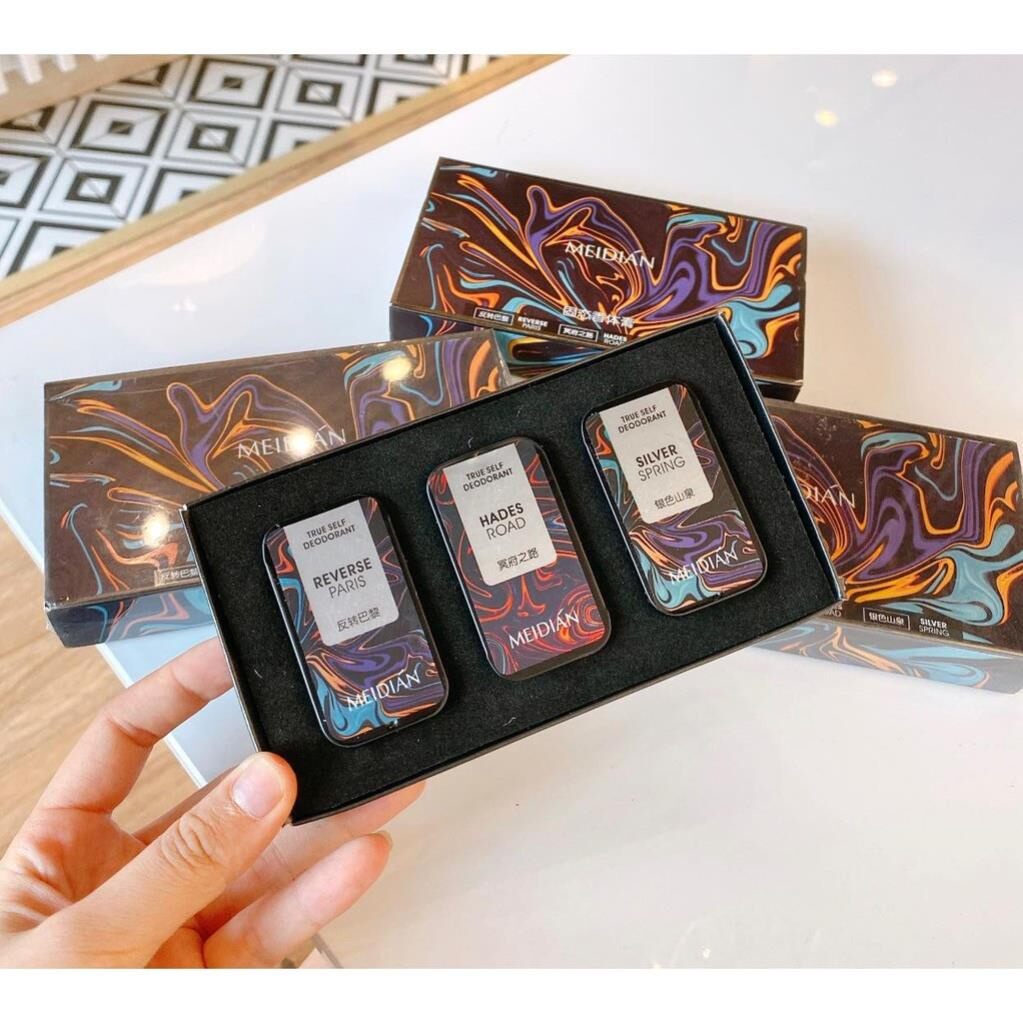 Set 3 hộp nước hoa khô meidian dạng sáp