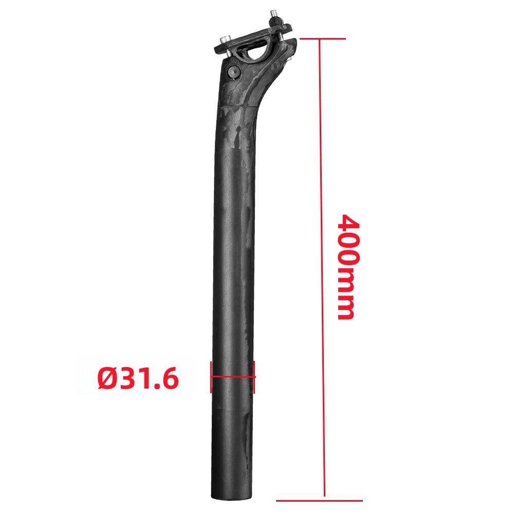 Toseek seatpost carbon 3K dệt Matt bù đắp 20mm ghế bài 27.2/31.6mm chiều dài 350/400mm xe đạp seatpo