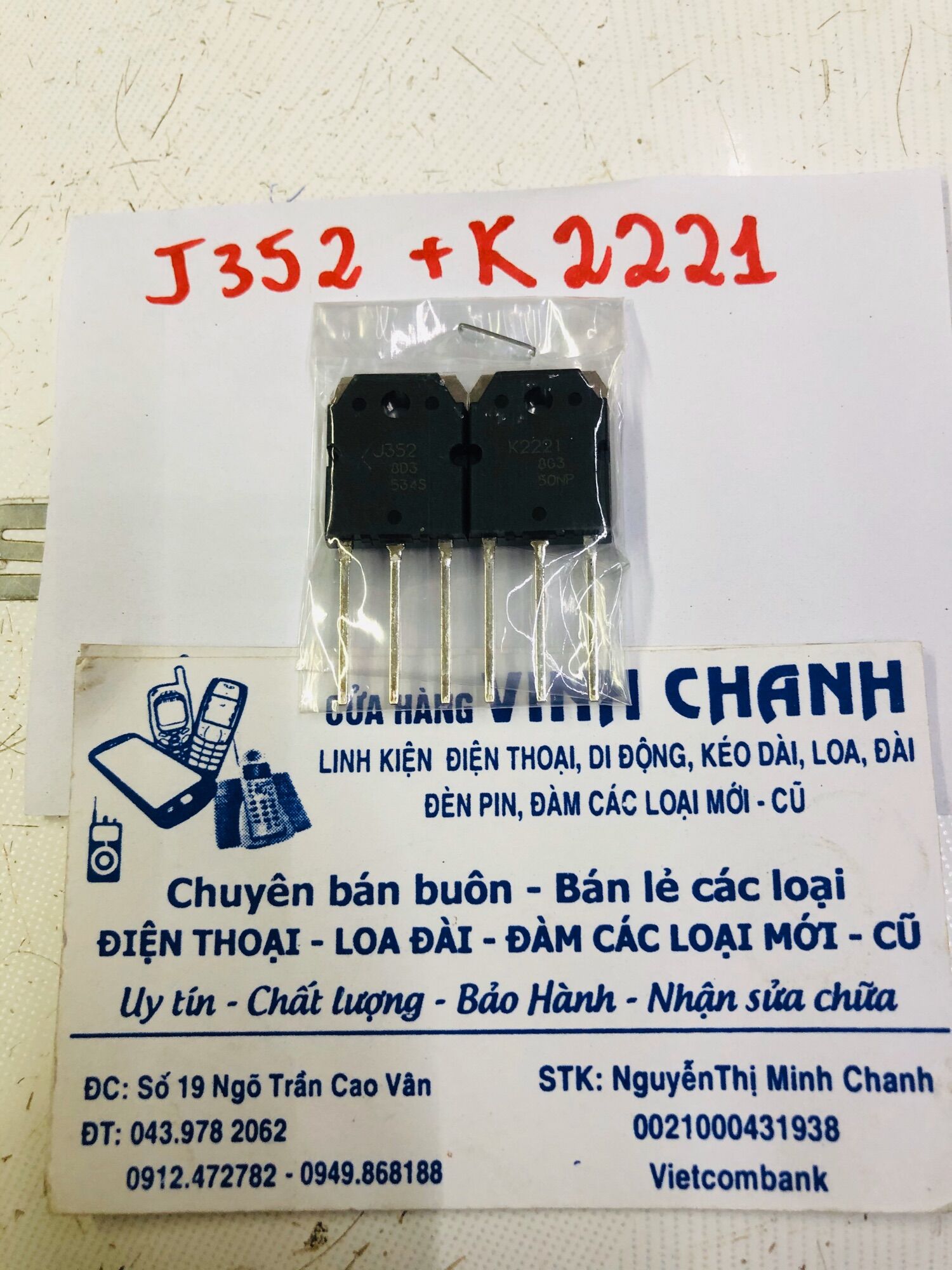 Đôi sò công suất j352 và k2221