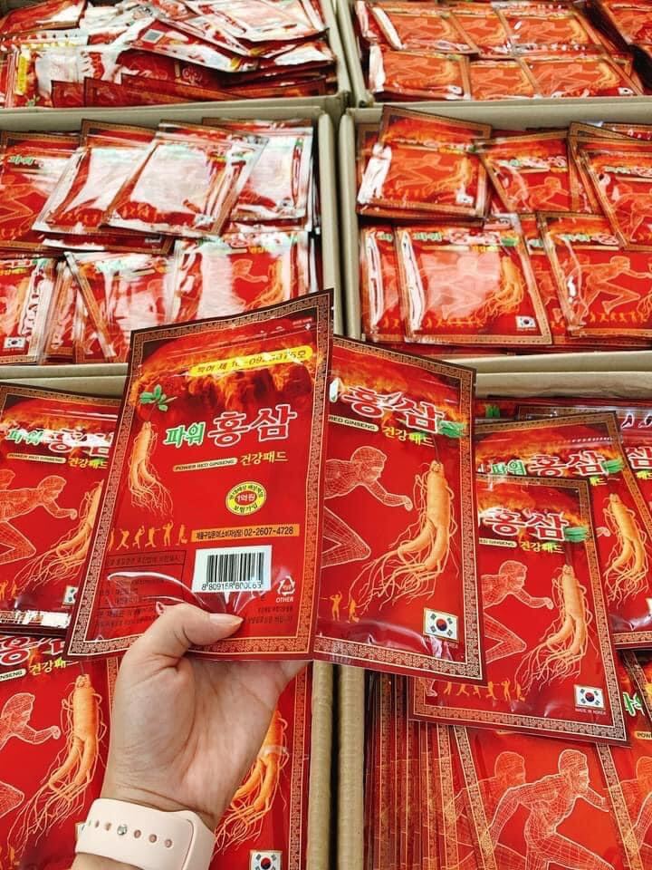 Cao dán hồng sâm trị nhức mỏi Himena gói 20 miếng