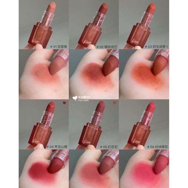 Son thỏi BBIA Last Powder Lipstick màu 1-2-3-4-5-6