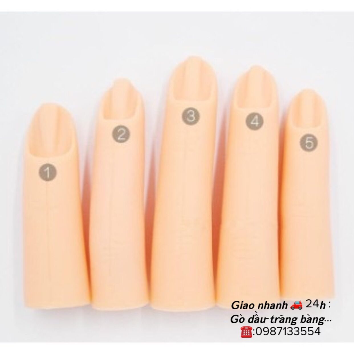 Ngón tay silicon tập nail gói 5 chiếc65