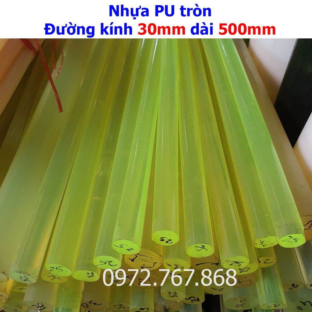 Thanh nhựa pu tròn 30*500