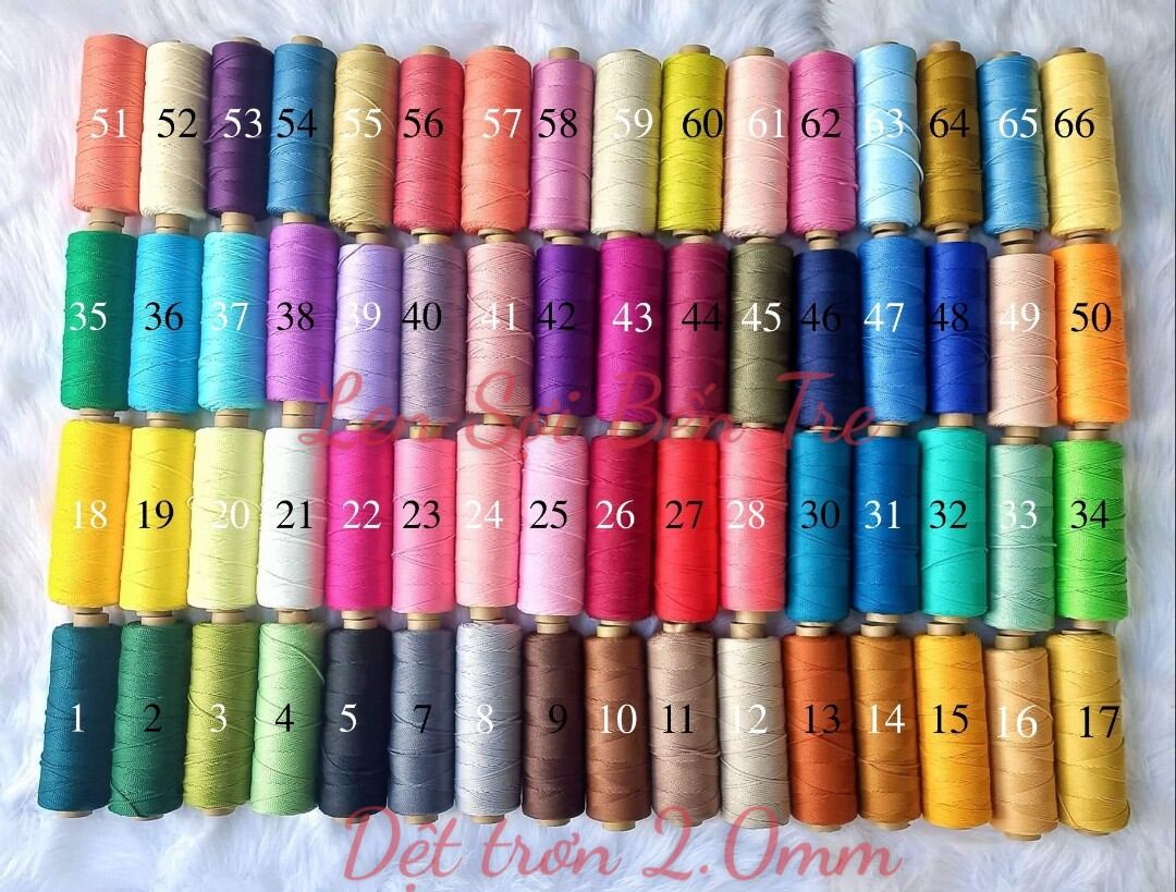 Dệt Craft Yarn 2mm trơn