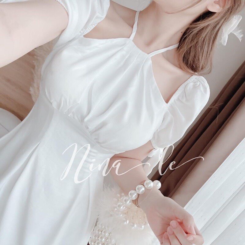 [Ảnh thật] 55-90kg Bigsize ĐẦM CỔ YẾM XINH XẮN