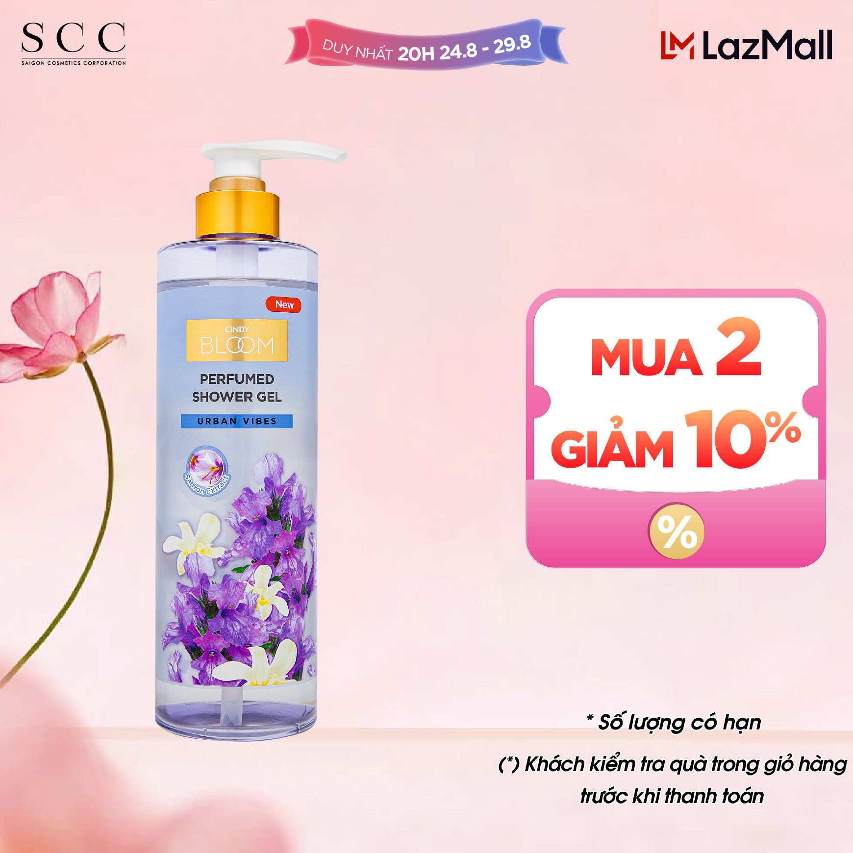 Sữa tắm nước hoa Cindy Bloom Urban Vibes tự tin cuốn hút 640g