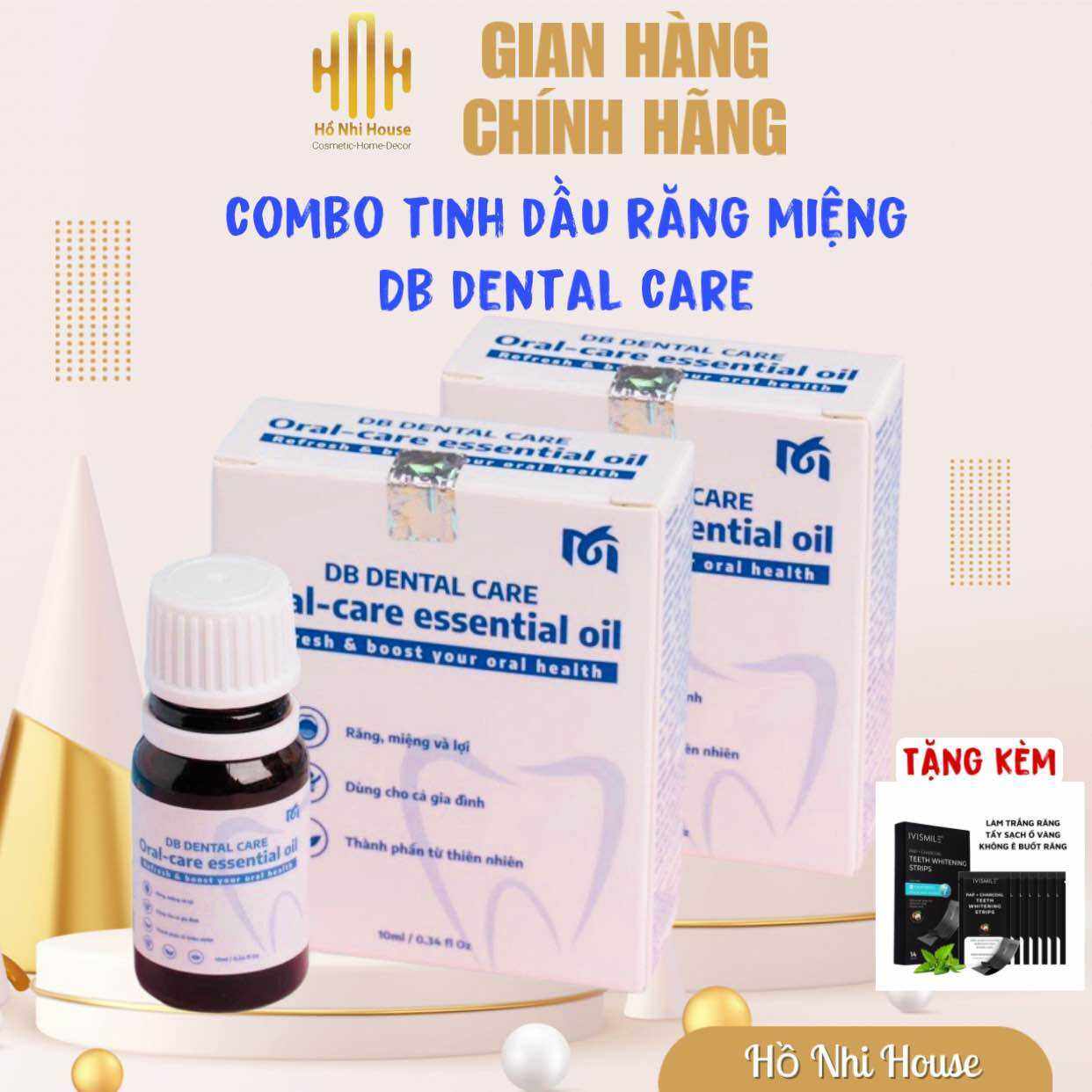 Tinh Dầu Răng Miệng Db Dental Care Hỗ Trợ Giảm Hôi Miệng Chảy Máu Chân Răng Sâu Răng Đau Răng Viêm Lợi 10ml.