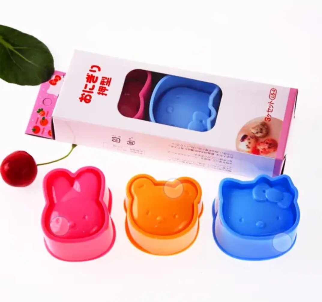 Khuôn cơm Bento cho bé bộ 3 chiếc
