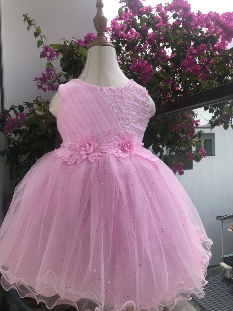 Princess Dress for Children, Chiffon with Sequins, High-End Party Attire