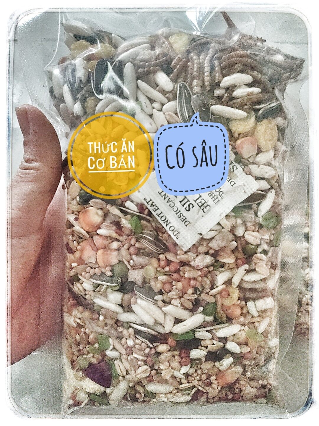 Thức ăn HẠT TỔNG HỢP TRỘN SÂU (500gr) cho hamster, thú cưng