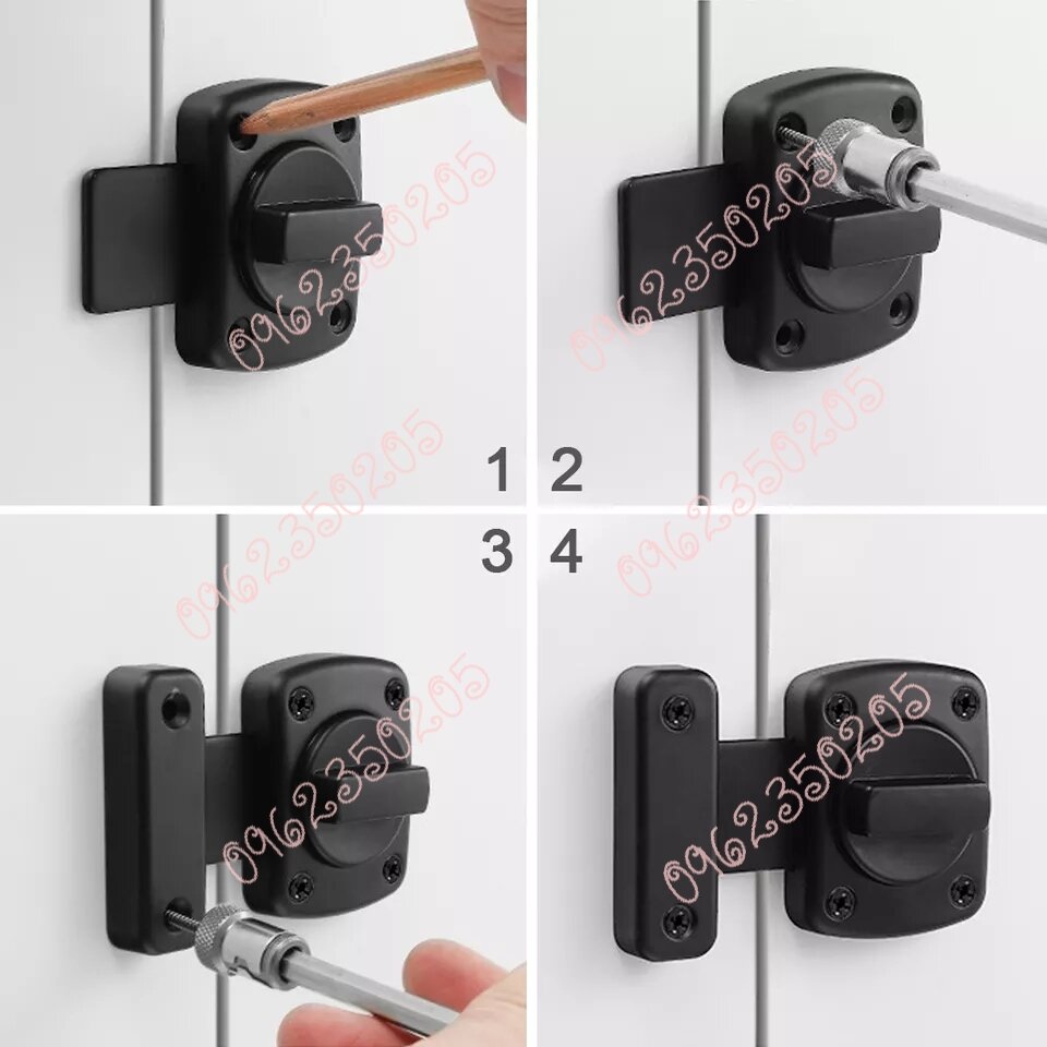 Chốt Xoay Khóa Cửa Màu Đen Cao Cấp