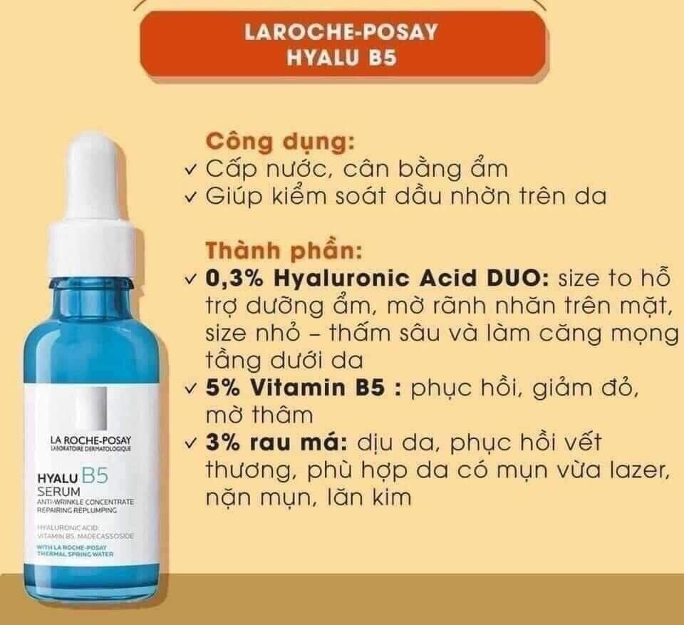 Serum cấp ẩm hồi phục da B5 Laroche Posay 30ml