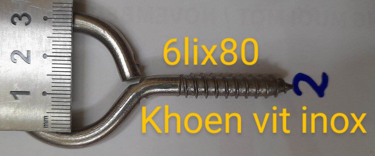 10 cái Khoen Vít tròn Inox
